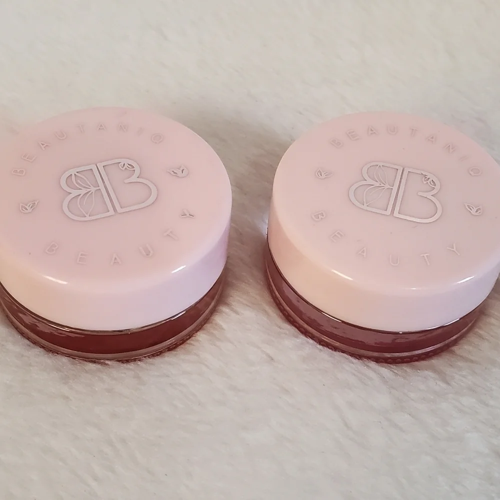 Beautaniq Beauty London Butter Lip & Cheek Balm 2 Pk Peach Blush & Mauve Lychee